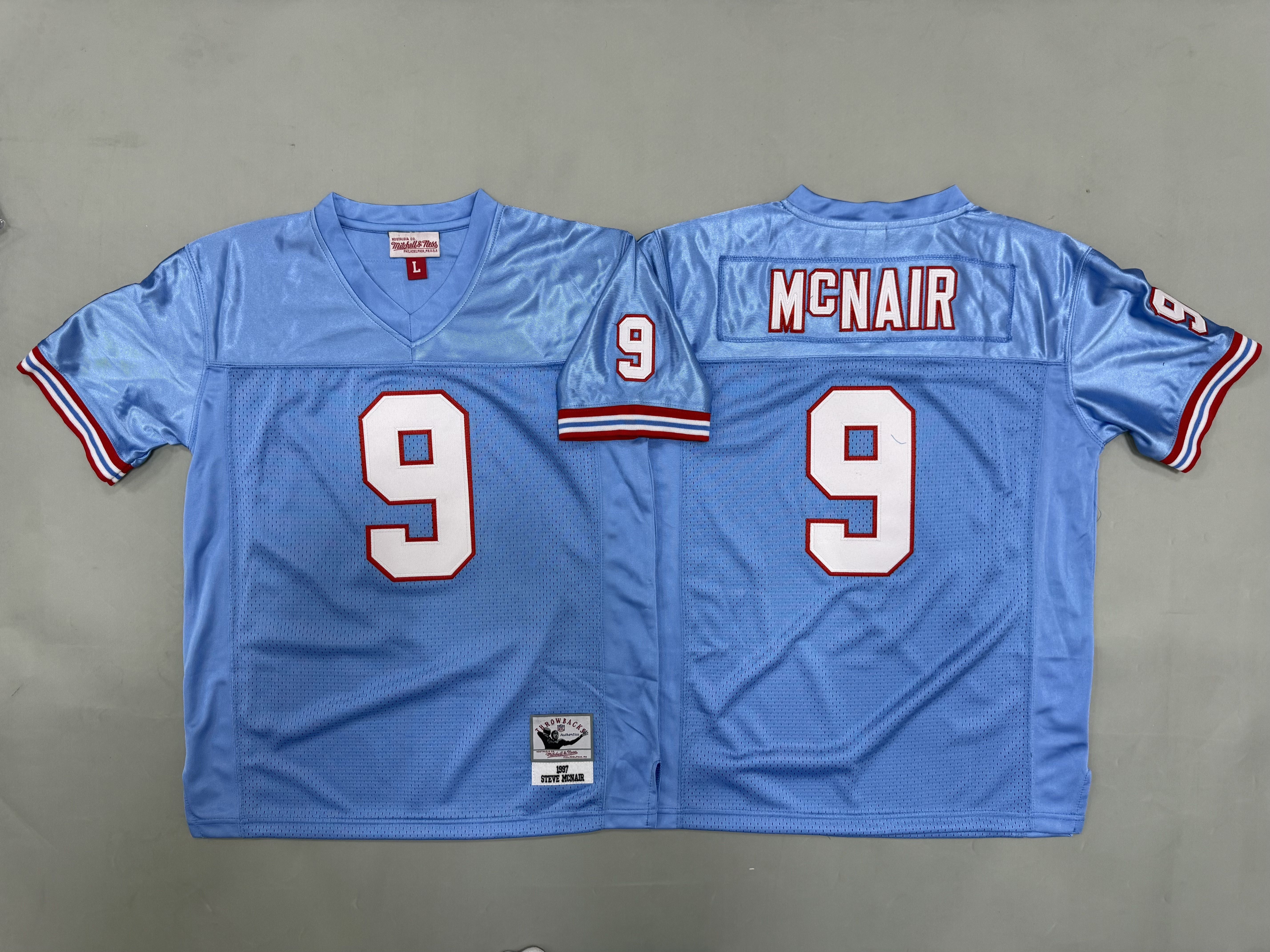 Youth 2026 Tennessee Titans #9 Mcnair Light Blue Throwback Limited NFL Jersey style 01